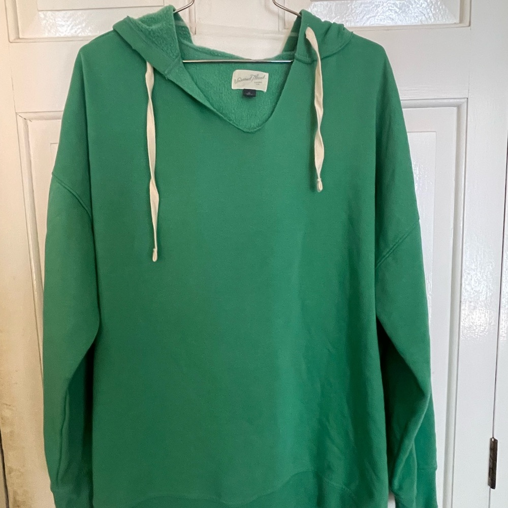 soft good green hoodie oversized